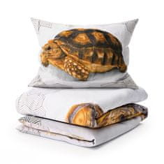 Ljubki dom 3D bombažna posteljnina TURTLE bela Dimenzije posteljnine: 70 x 90 cm | 140 x 200 cm