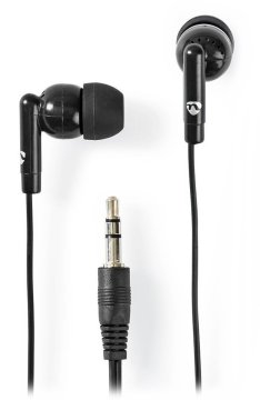 Nedis Žične slušalke / v ušesa/ 3,5 mm priključek/ 1,20 m kabel/ črne