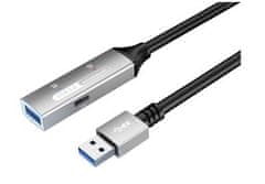 PremiumCord USB 3.2 ponovitveni in podaljševalni kabel moški-ženska, 5Gbps, aluminij, 15 m