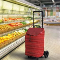 Nakupovalni voziček Easy New 40l / rdeč / kovina, poliester, pvc