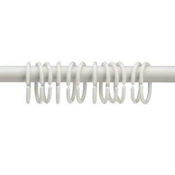 Kela Obročki za zavese za prhanje Kolo plastika bela 12 kosov KL-24062