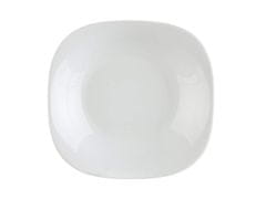 Globoka steklena plošča PARMA 23x23cm BELA