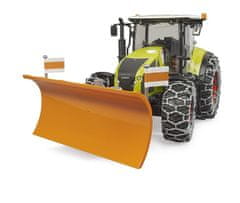 Bruder Kmet - Claas Axion 950 s snežnimi verigami in plugom
