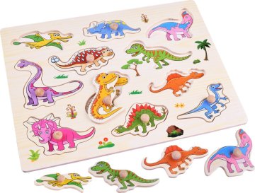 Lesena sestavljanka Dinozavri