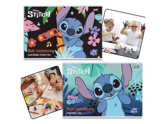 Disney DISNEY Stitch Komplet blokov: tehnični + risalni A4, šolske potrebščine