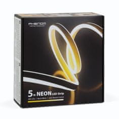 PHENOM NEON LED trak toplo bel 5m s kontrolerjem in napajalnikom 220-240V 2835 SMD, 120 LED/m, 6W/m