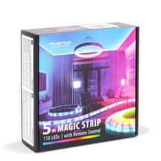 PHENOM RGB LED trak 5m IP65 s kontrolerjem in napajalnikom 220-240V, 5050 SMD, 30 LED/m, 7,2W/m