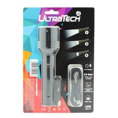 UltraTech LED polnilna ALU ročna svetilka 10W LED 1000LM 2600mAh