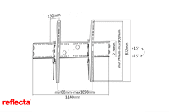 Reflecta TV NOSILEC za 60-100 col stensko-naklonski PLANO Flat 100-10080T 23092