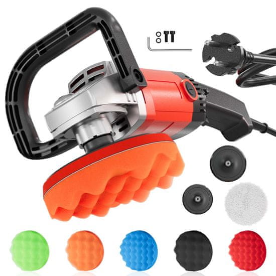 Wiltec 1200W rotacijski avtomobilski polirnik – polirni stroj 180mm
