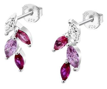 Lotus Silver Srebrni uhani s cirkoni Leaves Sinfos LP3582-4/1