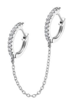 Lotus Silver Srebrn enojni uhan s cirkoni Earparty LP3332-9/1