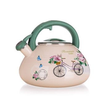 Banquet Žvižgajoči emajlirani čajnik ROMANTIC RIDE 3 l
