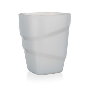 Banquet Kvadratna plastična skodelica CULINARIA 400 ml, siva, prozorna, komplet 12 kosov