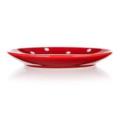 Banquet Keramični desertni krožnik DOTS 18,6 cm, rdeč, komplet 6 kosov