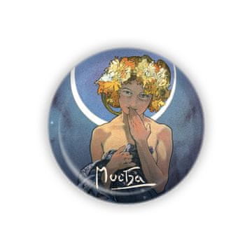 Kovinski odpirač za steklenice Alfons Mucha - Luna, ø 5,8 cm