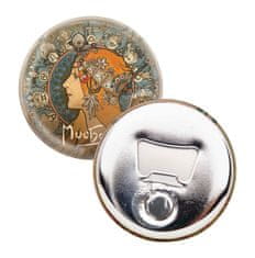 Kovinski odpirač za steklenice Alfons Mucha - Zodiak, ø 5,8 cm