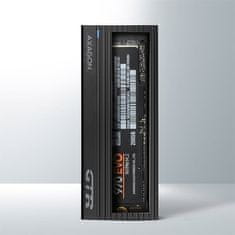 EEM2-GTR, USB-C 3.2 Gen 2 - M.2 NVMe SSD kovinska škatla THIN RIB