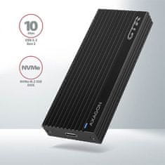 EEM2-GTR, USB-C 3.2 Gen 2 - M.2 NVMe SSD kovinska škatla THIN RIB