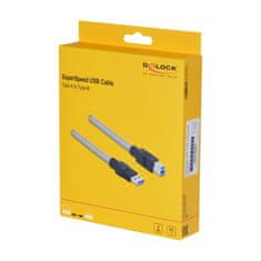 Delock kabel USB 3.2 A-B 0,5m kovinski ovoj 86777