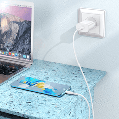 Hoco Polnilec N22 Jetta PD 25W Type C s kablom Type C na Lightning za iPhone - bel