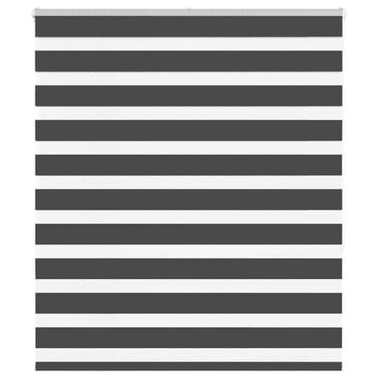 shumee idaXL Zebra senčilo črna 130x150 cm tkanina širina 125,9 cm poliester