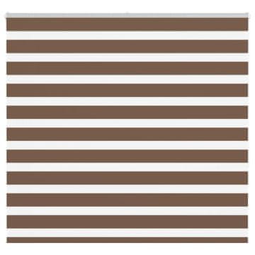 shumee vidaXL Zebra senčilo rjave 155x150 cm tkanina širina 150,9cm poliester