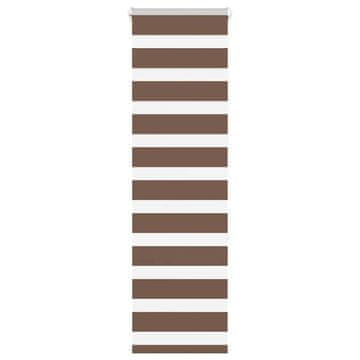 shumee vidaXL Zebra senčilo rjave 40x150 cm tkanina širina 35,9 cm poliester