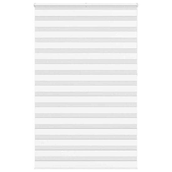 shumee vidaXL Zebra senčilo bela 145x230 cm tkanina širina 140,9cm poliester