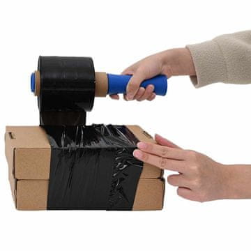 shumee vidaXL raztegljive folije 50 kosov Črna 23 µm 10 cm x 150 m