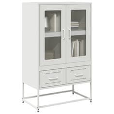 shumee vidaXL Visoka omara bela 68x39x111,5 cm jeklo