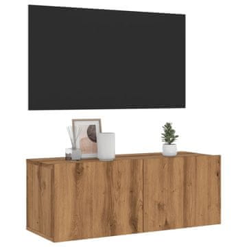 Vidaxl vidaXL Stenska TV omarica, Artisan hrast, 80x30x30 cm
