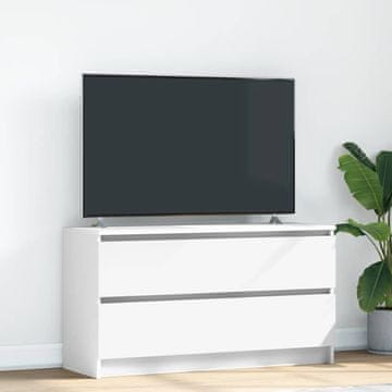 Vidaxl vidaXL TV omarica bela 100x35x54 cm lepljen les