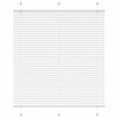 Vidaxl Plisirana žaluzija Bela 115x100 cm Širina tkanine 114,4 cm
