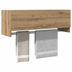 shumee vidaXL Garderobna omara artisan hrast 100x32,5x35 cm inženirski les