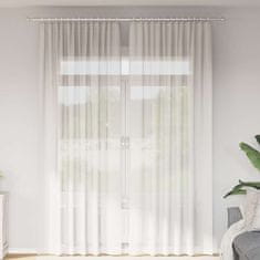 shumee vidaXL Voile zavese z zankami 2 kosa Bela 140x260 cm