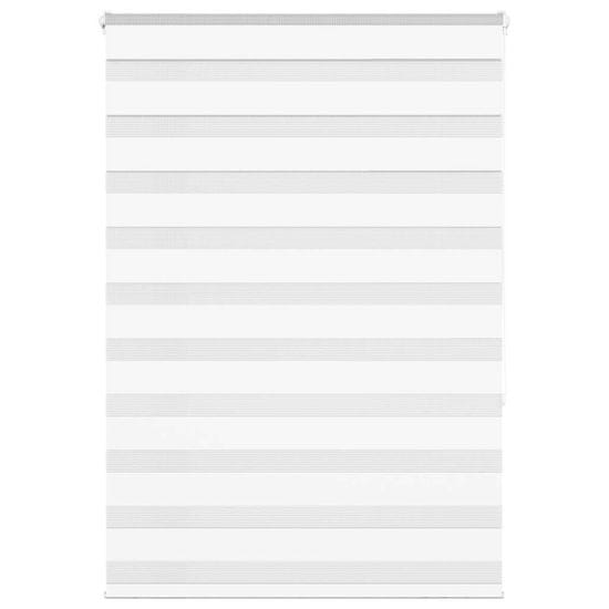 shumee vidaXL Zebra senčilo bela 115x150 cm tkanina širina 110,9cm poliester