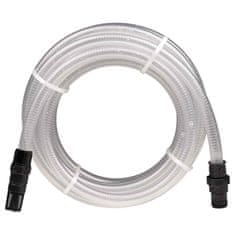 Vidaxl Sesalna cev s PVC priključki prozorna 1 10 m PVC