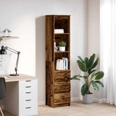 shumee vidaXL Visoka omara starinski les 37,5x35x180 cm inženirski les