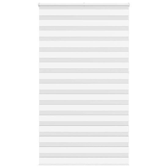 shumee vidaXL Zebra senčilo bela 130x230 cm tkanina širina 125,9cm poliester