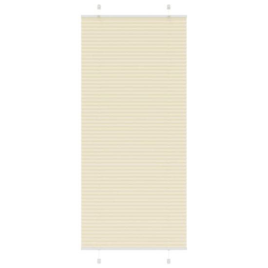 shumee vidaXL Plisirana žaluzija Cream 85x200 cm Širina tkanine 84,4 cm