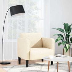 shumee vidaXL Sedežna garnitura z nasloni za roke krem 54 cm Corduroy tkanina