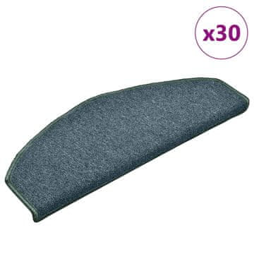 shumee vidaXL Podloge za stopnice 30 kosov temno zelena 65x24x4 cm