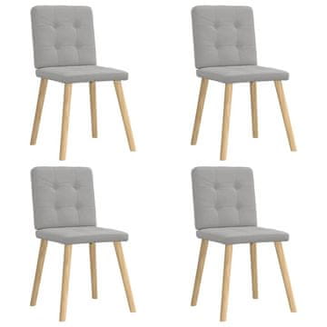 Vidaxl Jedilni stoli 4 kosi Cloud Grey Fabric