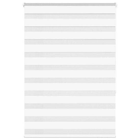 shumee vidaXL Zebra senčilo bela 110x150 cm tkanina širina 105,9cm poliester
