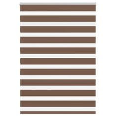 shumee vidaXL Zebra senčilo rjave 110x150 cm tkanina širina 105,9cm poliester