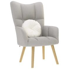 shumee vidaXL Relaksacijski stol Cloud Grey Fabric