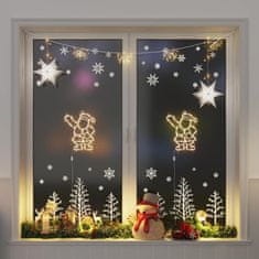 shumee vidaXL Božična razsvetljava Santa Silhouette 2 kosa 35 LEDs Warm White