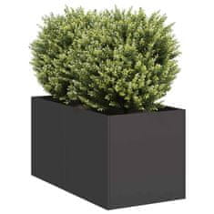 shumee vidaXL Planter Black 40x80x40 cm Hladno valjano jeklo