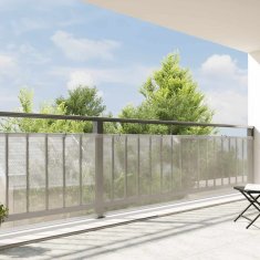 shumee vidaXL Prozorna ponjava z očesci 1x10 m polietilen
